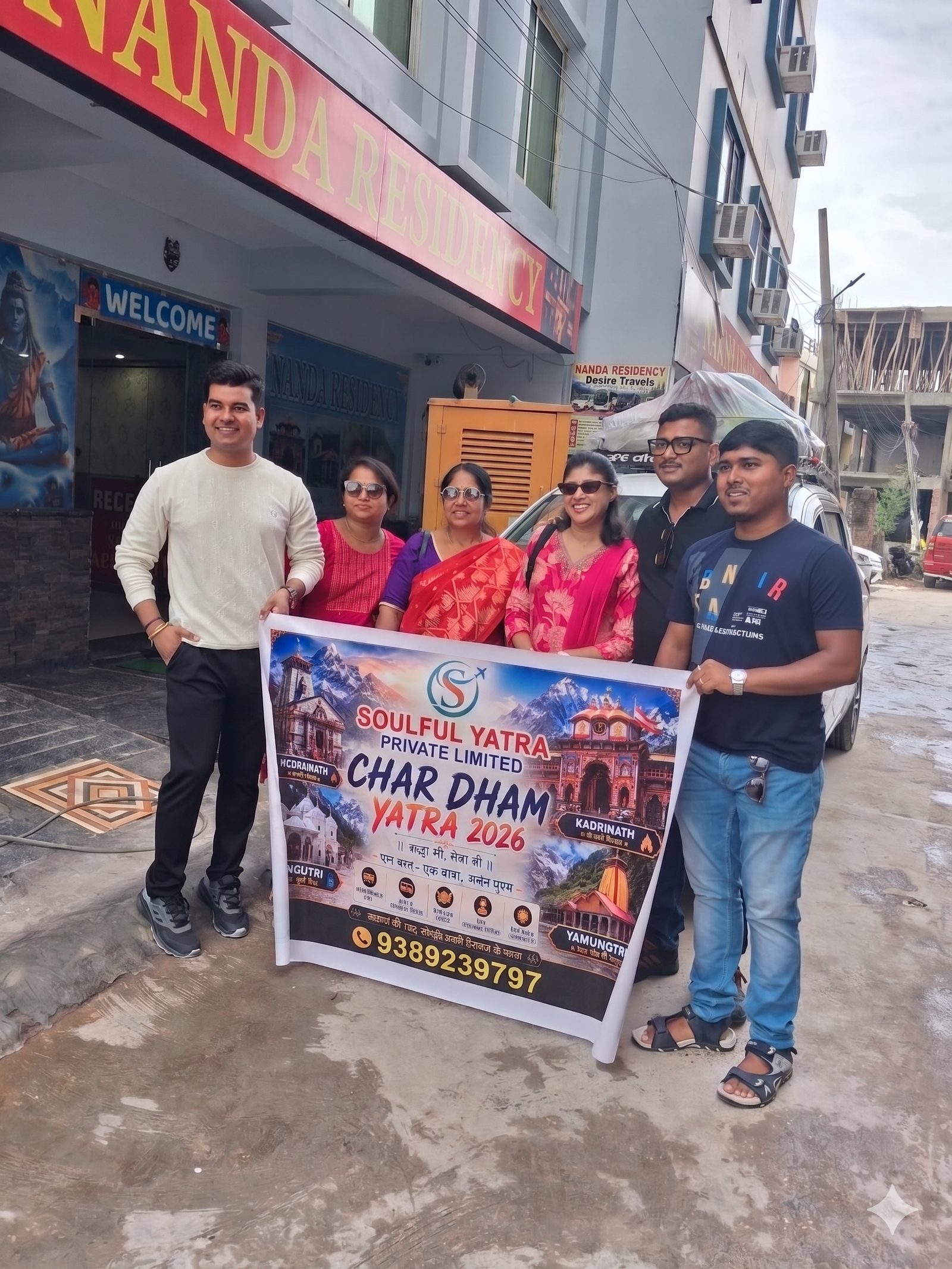 Soulful Yatra pilgrims group at Kedarnath