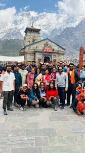Group photo at Kedarnath temple